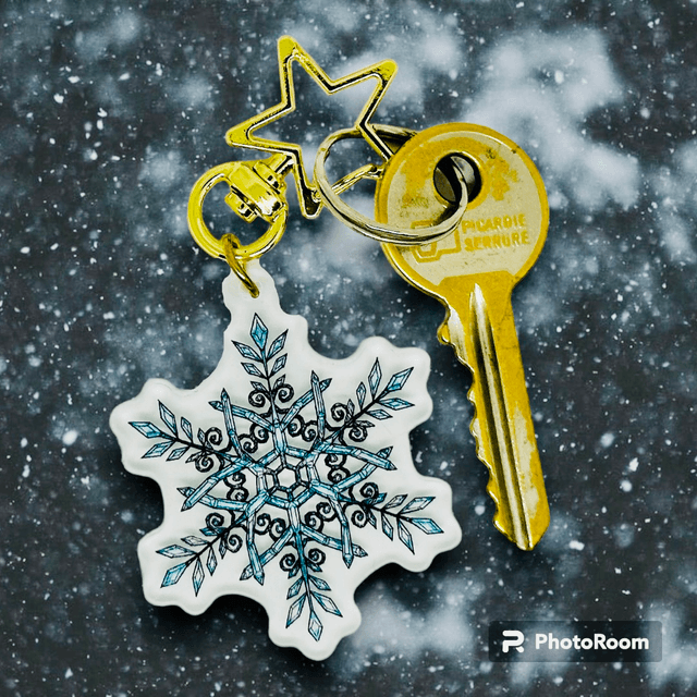 Porte clefs flocons 